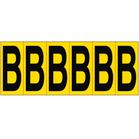 Individual Adhesive Letter Markers, B, 2-15/16" H, Black on Yellow Distribution Industrielle GC