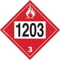 Plaque-&eacute;tiquette TMD 1203 pour liquide inflammable essence & essence-alcohol, Plastique Distribution Industrielle GC