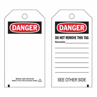 &eacute;tiquettes de s&eacute;curit&eacute; auto-plastifiantes, Polyester, 3" la x 5-3/4" h, Anglais Distribution Industrielle GC
