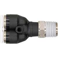 Raccord m&acirc;le en Y filet&eacute; Topfit, 1/2" dia., Polym&egrave;re Distribution Industrielle GC