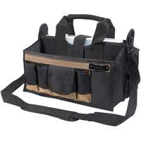 Sac &agrave; outils avec plateau central, Toile, 16 pochettes, Noir Distribution Industrielle GC