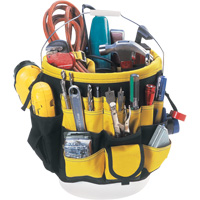 Organisateur pour seau &agrave; outils, 6" lo x 11" la x 12" h, Nylon, Noir/Jaune Distribution Industrielle GC