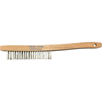Brosses de nettoyage &agrave; manche recourb&eacute;, Acier inoxydable, 3 x 19 rangs de fils, Longueur 14" Distribution Industrielle GC