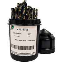 Heavy-Duty Drill Bit Set , 29 Pieces, High Speed Steel Distribution Industrielle GC