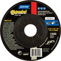 Gemini&reg; Flexible Mini Disc Depressed Centre Wheel, 4-1/2" x 1/8", 7/8" Arbor, Aluminum Oxide, Type 27 Distribution Industrielle GC
