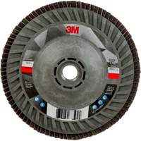 Disque &agrave; lamelles &agrave; changement rapide 769F, 5" x 5/8"-11, Type 27, Grain 120+, C&eacute;ramique Distribution Industrielle GC