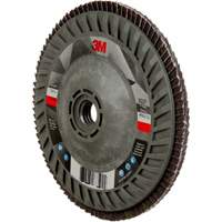 Disque &agrave; lamelles &agrave; changement rapide 769F, 5" x 5/8"-11, Type 27, Grain 120+, C&eacute;ramique Distribution Industrielle GC
