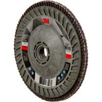Disque &agrave; lamelles &agrave; changement rapide 769F, 5" x 5/8"-11, Type 29, Grain 120+, C&eacute;ramique Distribution Industrielle GC