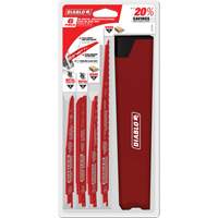 Ensemble de lames de scie alternative pour la coupe/d&eacute;molition du bois avec clous Distribution Industrielle GC