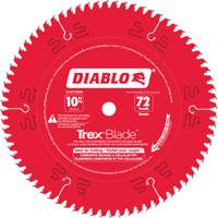 Trex&reg; Blade Cutting Saw Blade, 10", 72 Teeth, Plastic/Composite Decking Use Distribution Industrielle GC