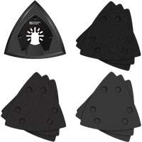 Patin de ponçage triangulaire pour outil oscillant et assortiment de papiers abrasifs One Fit Distribution Industrielle GC