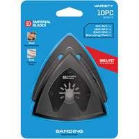 Patin de ponçage triangulaire pour outil oscillant et assortiment de papiers abrasifs One Fit Distribution Industrielle GC