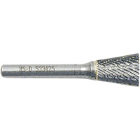 Inverted Cone Shape Burr, 3/8" Dia., 1/4" Shank, 3/8" Depth of Cut Distribution Industrielle GC