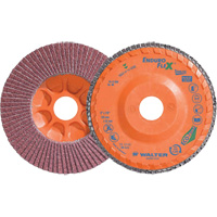 Disque &agrave; lamelles Stainless Enduro-Flex, 5" x 5", Type 27, Grain 40, Alumine de zirconium Distribution Industrielle GC