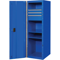 Armoire lat&eacute;rale s&eacute;rie RX, 3 tiroirs, 19" la x 25" p x 61" h, Bleu Distribution Industrielle GC