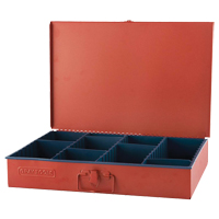 Compartment Box With 12 Adjustable Compartments, 12" D x 18" W x 3" H, Red Distribution Industrielle GC