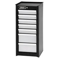 Side Rider Cabinet, 7 Drawers, 14-3/4" W x 18" D x 33.34" H, Black Distribution Industrielle GC