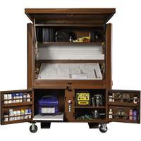 Field Office Jobsite Box, 33" W x 63" D x 80" H, Steel, Red Distribution Industrielle GC