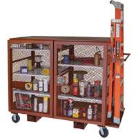 Armoire mobile en treillis, Acier, 49 pi³, Rouge Distribution Industrielle GC