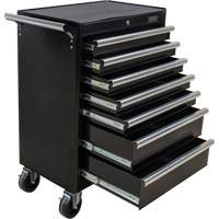 Industrial Tool Cart, 7 Drawers, 27" W x 18-3/4" D x 39" H, Black Distribution Industrielle GC