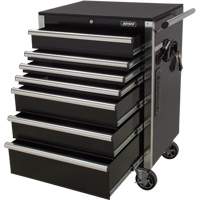 Chariot &agrave; outils &agrave; usage intensif, 7 tiroirs, 28" la x 22" p x 42-3/8" h, Noir Distribution Industrielle GC