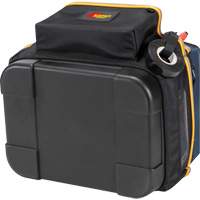 Porte-outils &eacute;lectrique/CHVAC &agrave; base moul&eacute;e, Polyester balistique, 20 pochettes, Noir/Bleu Distribution Industrielle GC