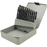 JET-KUT&reg; Black Oxide Drill Bit Set, 29 Pieces, High Speed Steel Distribution Industrielle GC