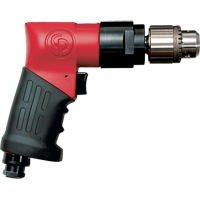 Non-Reversible Drills, 21 CFM, 1/4" NPTF, 89 dBA, 3/8" Chuck, Keyed Distribution Industrielle GC