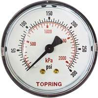 Manom&egrave;tre de rechange,  2", 0 - 175 psi, Fixation arri&egrave;re, Analogique Distribution Industrielle GC