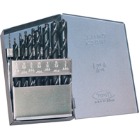 Jeux de forets, 21 morceaux, Acier rapide Distribution Industrielle GC