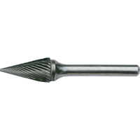 Fraises au carbure solide - Forme conique pointue CLEVELAND, , 1/8" dia., 1/8" Tige, 7/16" Prof. de la coupe Distribution Industrielle GC