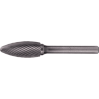 Fraises au carbure solide - Forme de flamme CLEVELAND, 1/8" dia., 1/8" Tige Distribution Industrielle GC