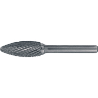 Fraises au carbure solide - Forme de flamme CLEVELAND, 5/16" dia., 1/4" Tige Distribution Industrielle GC
