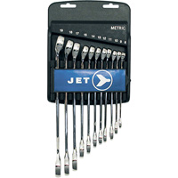 Fully Polished Long Pattern Combination Wrench Set, Combination, 11 Pieces, Metric Distribution Industrielle GC