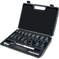 Jeu de douilles, 20 Mcx, Prise de 3/8", Profond Distribution Industrielle GC