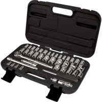 Jeux de douilles SAE/m&eacute;triques 1/4" et 3/8", 41 Mcx Distribution Industrielle GC