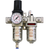 Filtreur/r&eacute;gulateur & lubrificateur compact Airflo (manom&egrave;tre compris), 1/4" NPT Distribution Industrielle GC