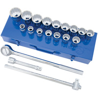 Jeu de douilles & cl&eacute;s &agrave; douilles SAE &agrave; 12 pans SW7521, 21 Mcx, Prise de 3/4" Distribution Industrielle GC