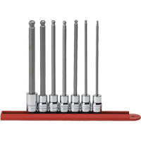 Jeu de douilles SAE &agrave; embout sph&eacute;rique long, Hexagonale, Prise 3/8", 7 mr Distribution Industrielle GC