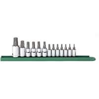 Jeu de douilles &agrave; embouts, Torx, Prise 1/2"/1/4"/3/8", 13 mrcx Distribution Industrielle GC