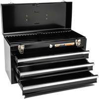 Boîte &agrave; outils portative, 20" la, 3 tiroirs, Noir Distribution Industrielle GC
