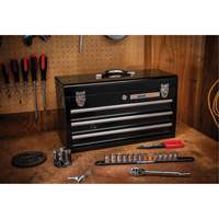 Boîte &agrave; outils portative, 20" la, 3 tiroirs, Noir Distribution Industrielle GC