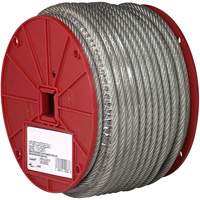 C&acirc;ble m&eacute;tallique, 250' (76,2 m) x 1/8", 340 lb (0,17 tonne), Rev&ecirc;tement de vinyle Distribution Industrielle GC
