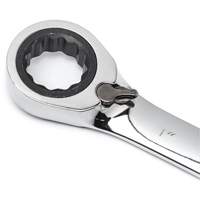 Jeu de cl&eacute;s &agrave; cliquets r&eacute;versibles SAE &agrave; 12 pans et 72 dents avec pochette &agrave; outils enroulable, Combinaison, 7 morceaux, Imp&eacute;rial Distribution Industrielle GC