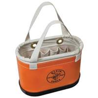 Seau ovale &agrave; coque rigide, 14" lo x 7" la x 10" h, Plastique, Orange Distribution Industrielle GC