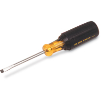 Tournevis d'&eacute;b&eacute;niste pointe plate, Tige de 3/16", Ronde, 7-3/4" lo, Prise en Coussin&eacute;e Distribution Industrielle GC