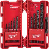 Jeu de forets &eacute;tag&eacute;s Thunderbolt, 14 morceaux, Acier Distribution Industrielle GC
