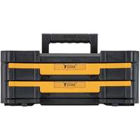 Coffre &agrave; outils avec tiroirs doubles peu profonds TSTAK IV, 16-1/4" x 12-1/4" x 6-3/8", Noir Distribution Industrielle GC