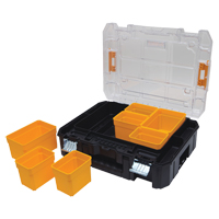 Organisateur avec couvercle transparent TSTAK V, 17-1/4" x 13" x 6", Noir Distribution Industrielle GC
