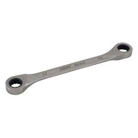 Double Box End Gear Ratcheting Wrench, 12 Point, 8 mm x 9 mm, Plain Finish Distribution Industrielle GC
